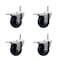 Service Caster 35 Inch Solid Polyurethane Swivel 34 Inch Threaded Stem Caster Set with Total Lock Brake SCC-TSTTL20S3514-SPUS-34212-4 - alternate 1